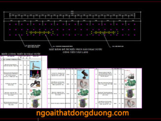 BẢN VẼ THI CÔNG SÀN NHẠC NƯỚC CÔNG VIÊN VĂN LANG