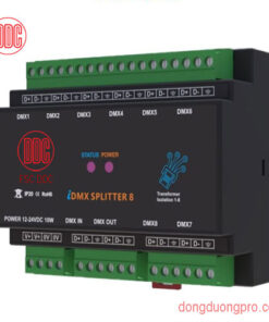 Alternative view of DMX splitter 8 outputs