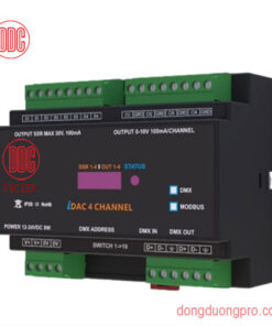 Pump inverter interface DMX DAC 4 chuyển đổi DMX sang 0-10V